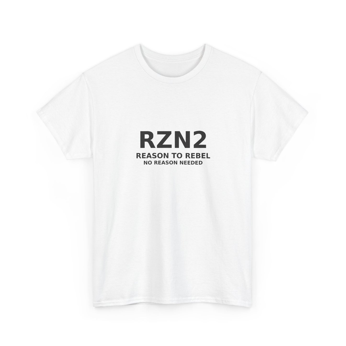 RZN2 "Reason to Rebel" Graphic Tee — Minimalist Statement T‑Shirt