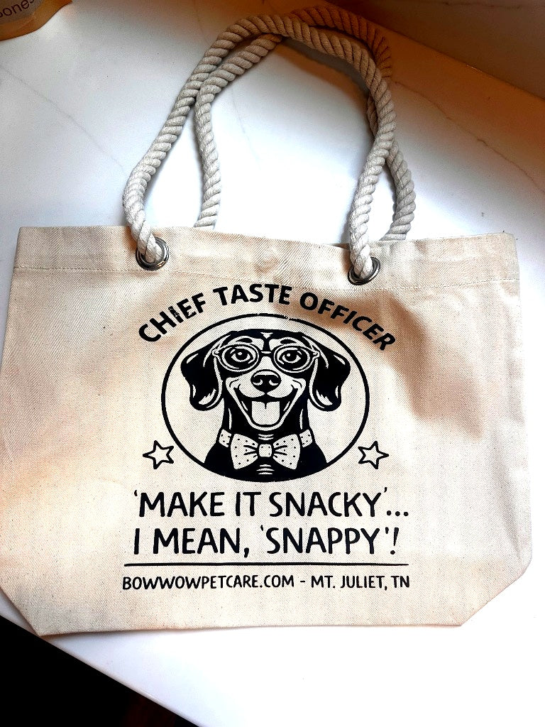 Chief Taste Officer Canvas Tote Bag | BowWow Pet Care