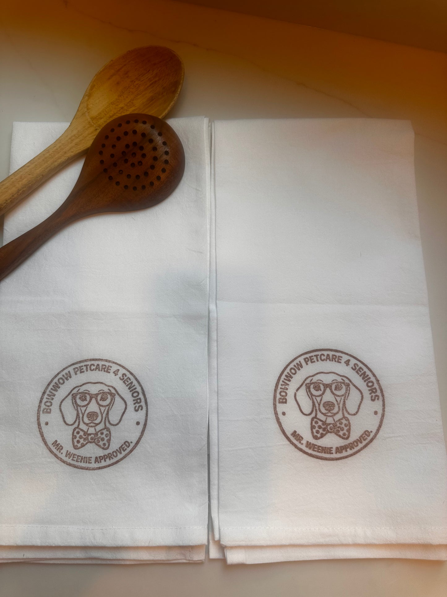 Momma's Kitchen Dish Towels | Hand Stamped Set of 2