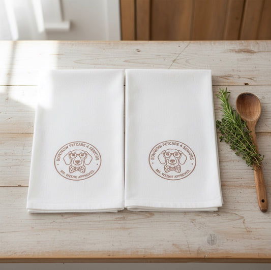 Momma's Kitchen Dish Towels | Hand Stamped Set of 2