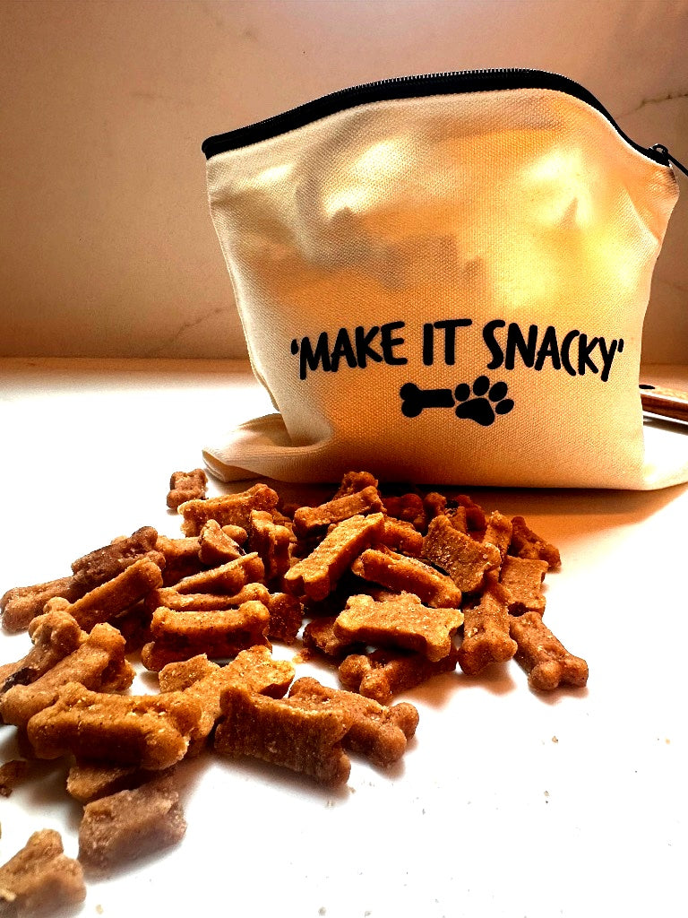 'Make It Snacky' Canvas Treat Pouch | BowWow Pet Care