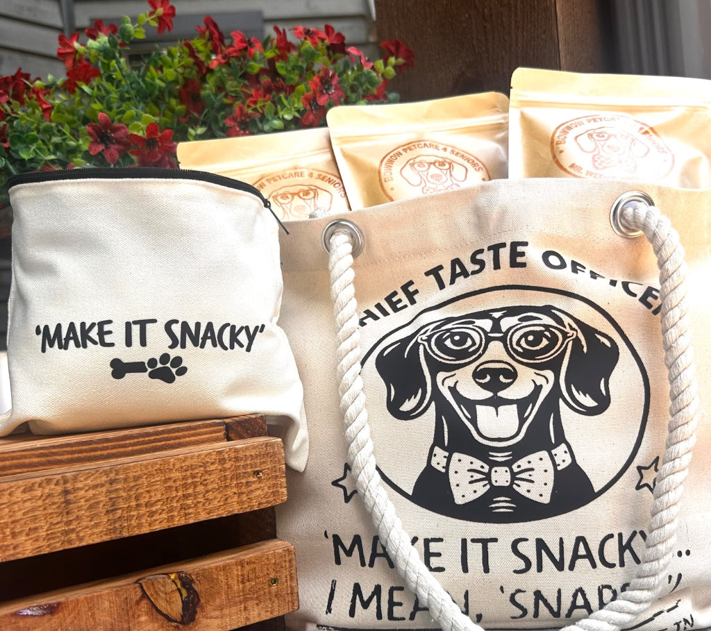 The Snack Pack Set — Canvas Tote & Pouch | Chief Taste Officer Bundle