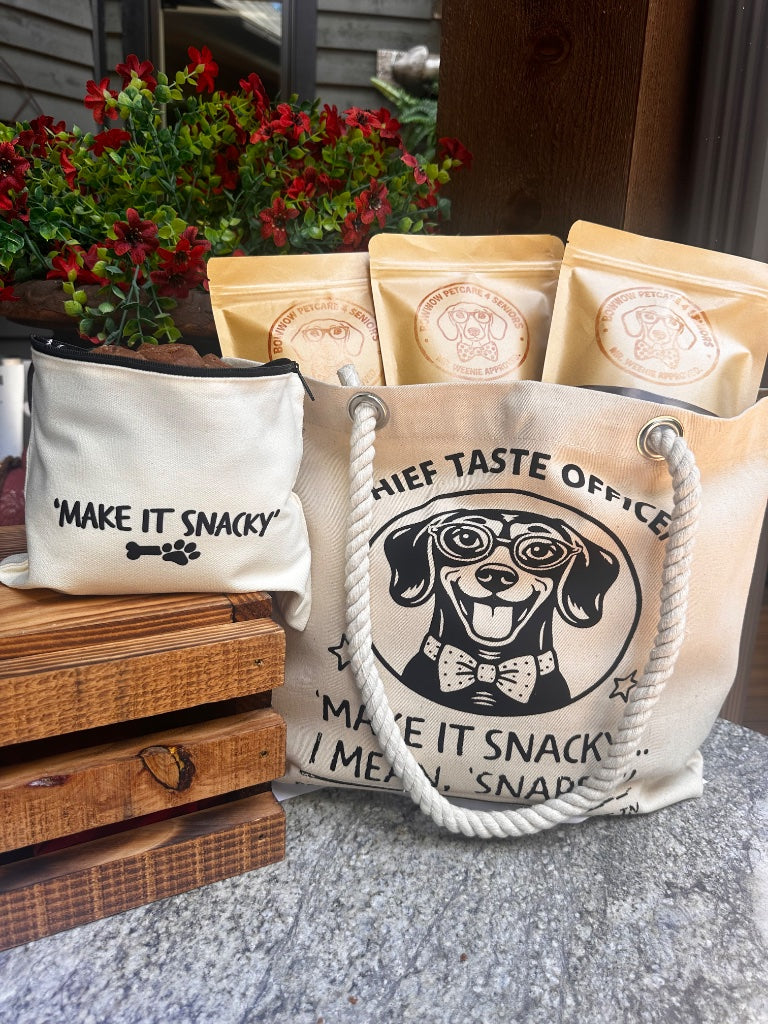The Snack Pack Set — Canvas Tote & Pouch | Chief Taste Officer Bundle