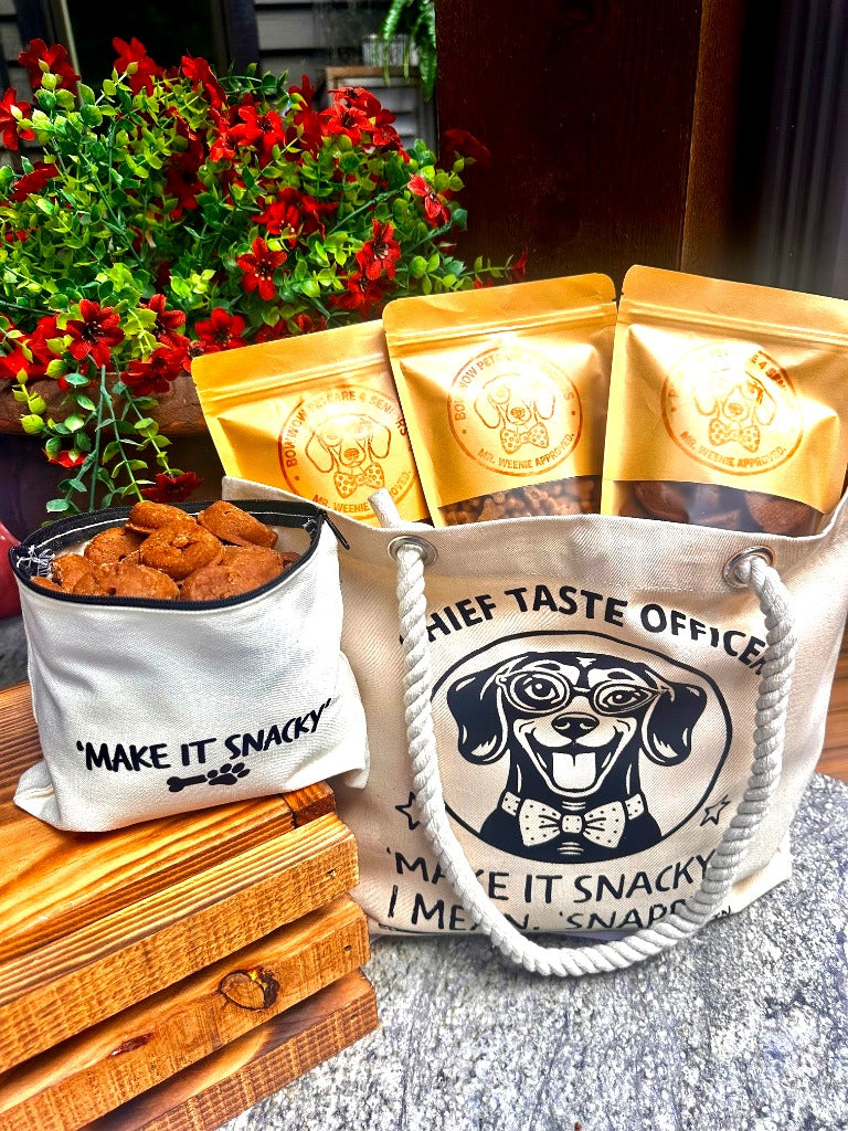 The Snack Pack Set — Canvas Tote & Pouch | Chief Taste Officer Bundle