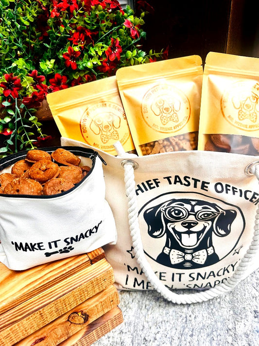 The Snack Pack Set — Canvas Tote & Pouch | Chief Taste Officer Bundle