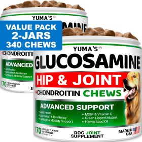 2 Pack Glucosamine for Dogs With Chondroitin Joint Pain Relief Made in USA 2 Pack Glucosamine for Dogs With Chondroitin Joint Pain Relief Made in USA